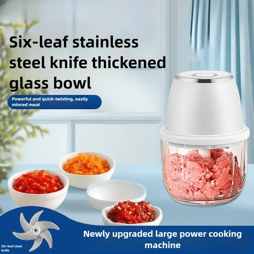 TINSOL 350ML Electric Meat Grinder Food Chopper Garlic Masher USB Multi-Function Vegetable Slicer Blender Kitchen Mixer