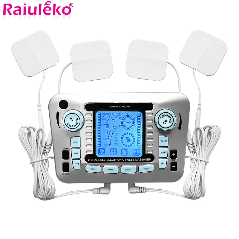 Tens Massager Ems Muscle Stimulator Acupuncture Electrical Pads Pulse Low Frequency Digital Massage Slimming Machine Full Body