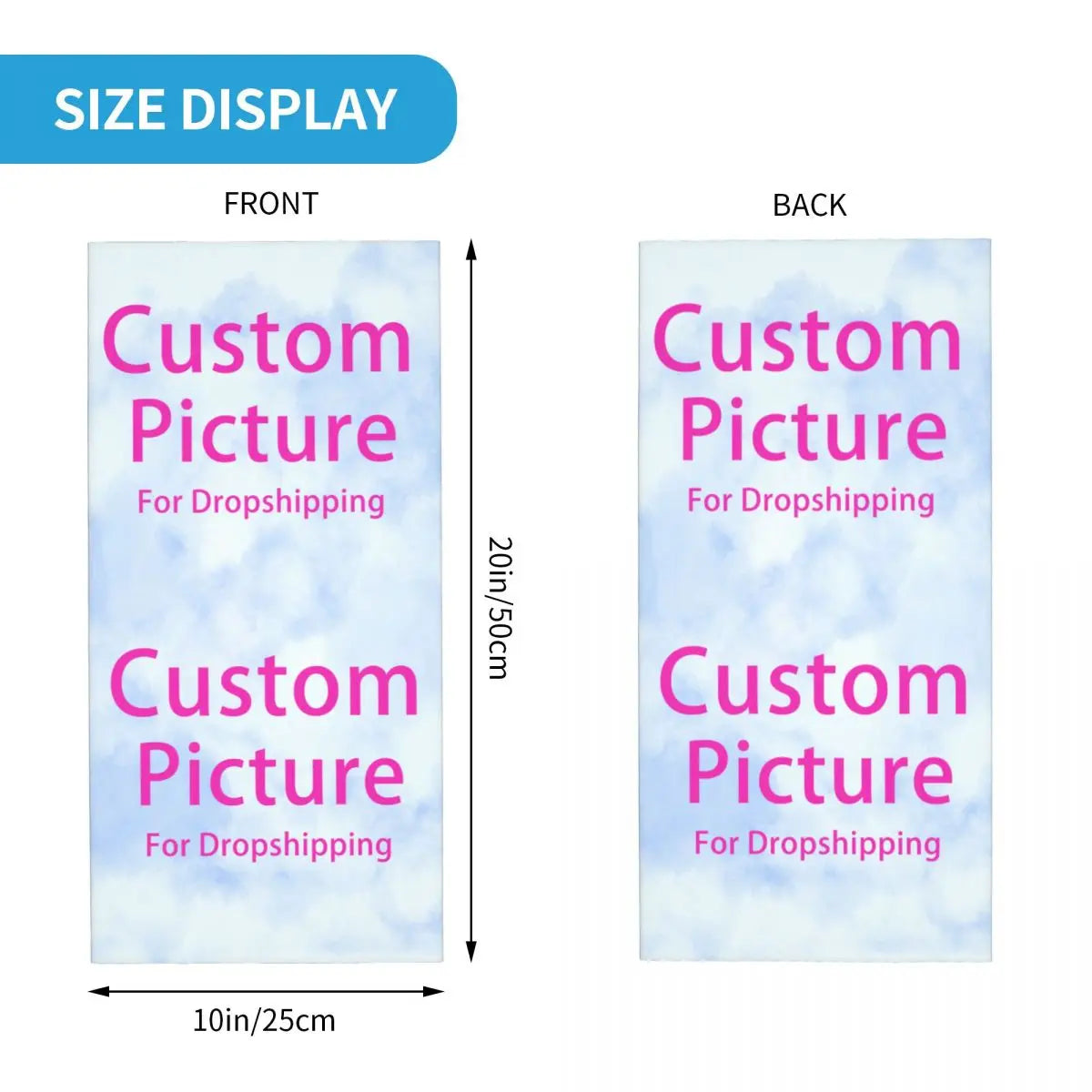 Custom Personalized Custom Photo Logo Neck Gaiter Women Men UV Protection Winter Customized DIY Print Bandana Scarf for Cycling