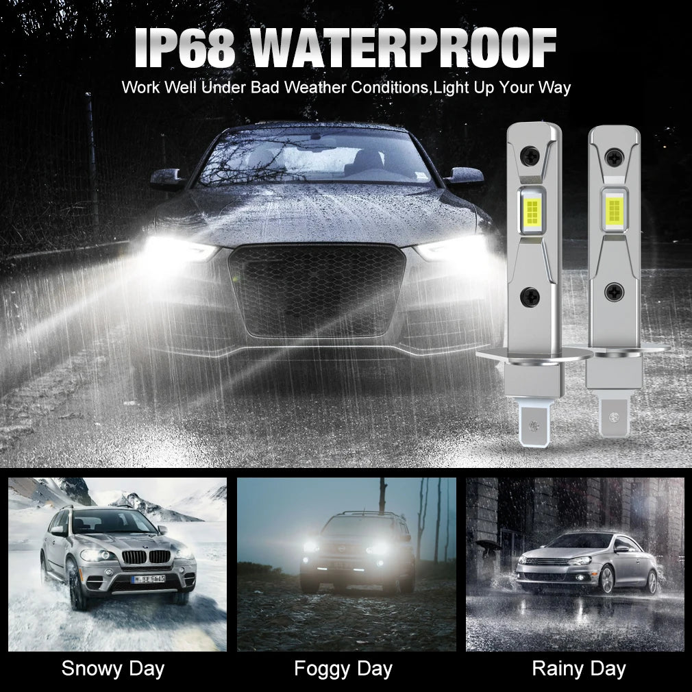 XSTORM H1 Led Headlights Bulbs 120W 20000LM Led H1 Lights NO ERROR Canbus Auto Diode Headlamp Fog Lamps 12V 6000k Automobile ﻿