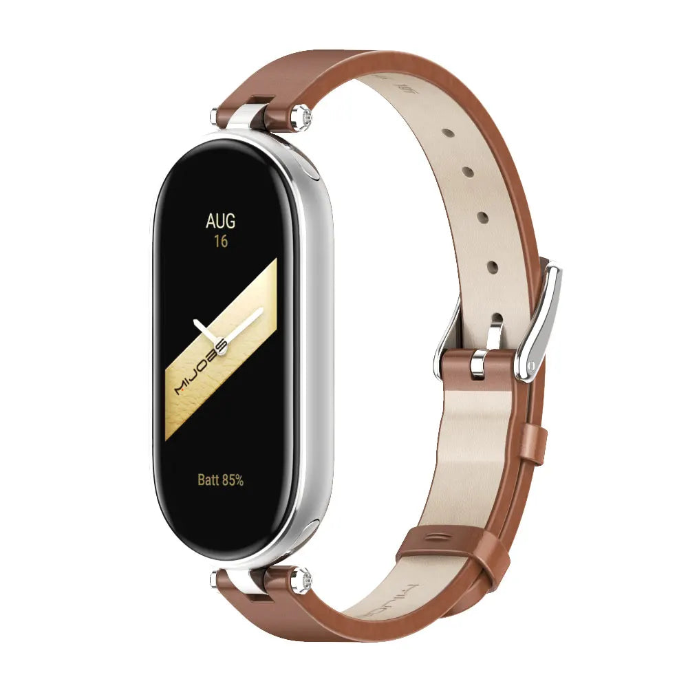 Mi Band 9 10 8 7 6 5 Strap for Xiaomi Smart Band 8 Bracelet NFC Global Version Leather Watch Band Mi 8 Wristband Miband 9 10
