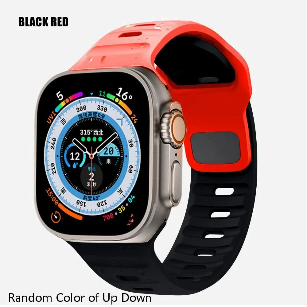 Soft Silicone Strap For Apple Watch 8 7 3 5 6 SE 4 Ultra 2 49mm for iWatch 45mm 41mm 44mm 40mm 42mm 38 Luminous Bracelet correa
