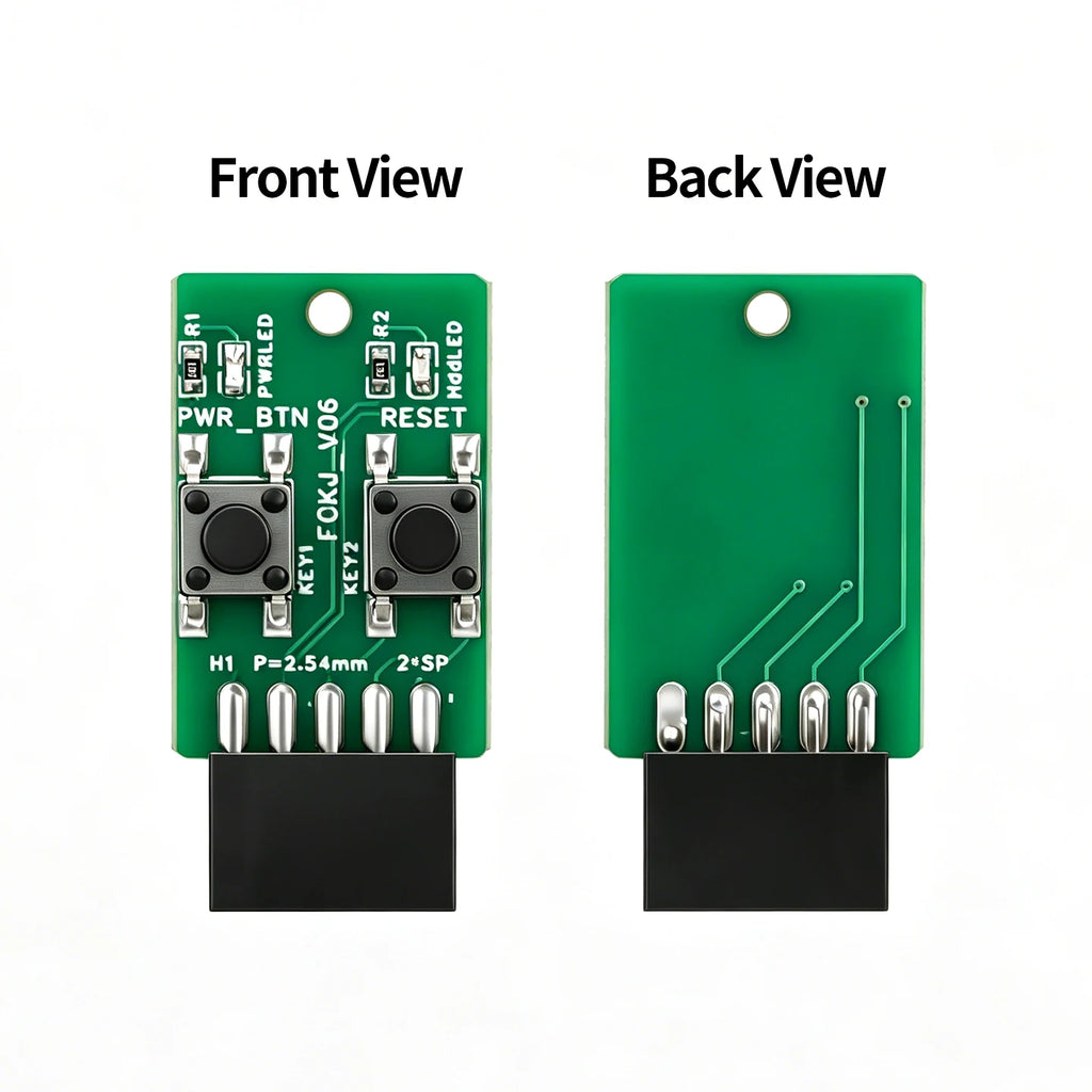 2x5-Pin to Reset Power ON/OFF Motherboard Power Switch Board LED Indicator Tester for Desktop PC Computer Server Repair DIY
