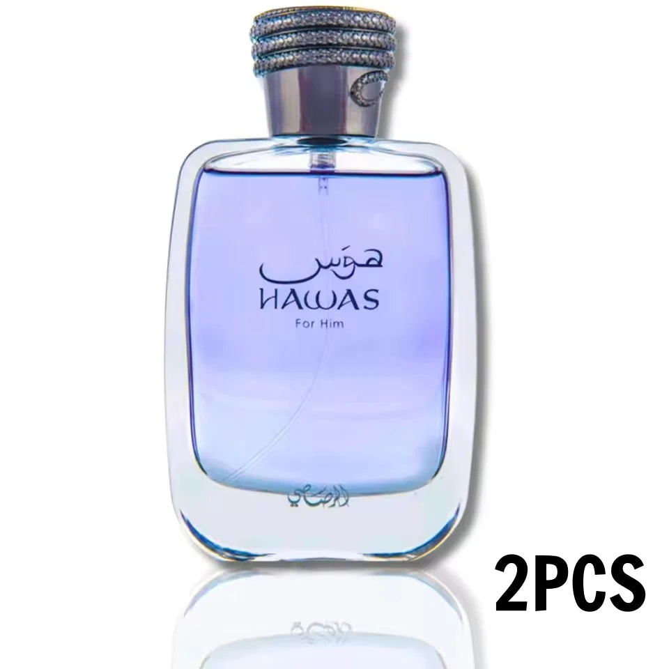 Hawas men's cologne – eau de toilette spray 100ml (3.4oz), premium Arab perfume