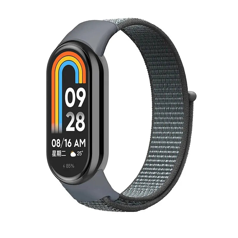 Nylon Loop Strap For Xiaomi Mi Band 8 7 6 5 4 3 Bracelet SmartWatch Wristband Replacement Sport Pulsera Watchband Miband 8 NFC