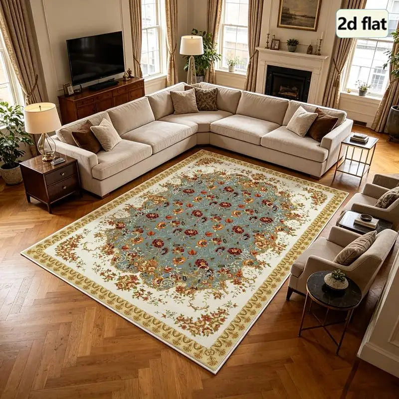 1 Piece Traditional Floral Rug, Soft Comfortable, All Seasons, Easy To Maintain, Home Decor, Living Room Decor, Bedroom Decor, Dining Room Decor, Autumn, Winter