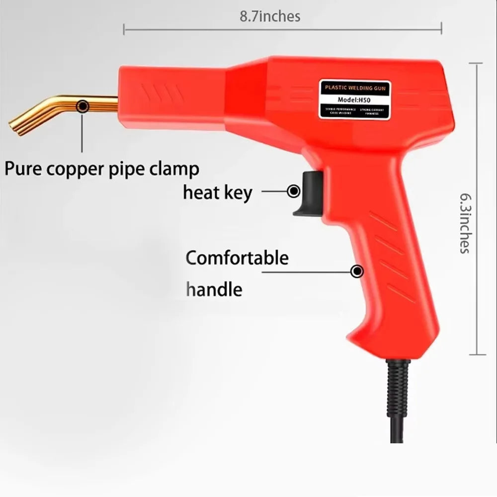 220v/110v Plastic Welder, Hot Stapler, Car Plastic Bumper Repair Tool, Home DIY Welding Gun With 200Pcs 4 Types Welding Nails