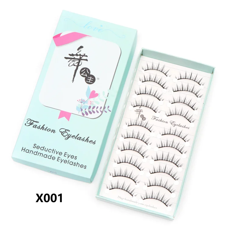 10 Pairs Natural Lashes Manga Full Strip Lashes Makeup Bulk Wholesale Dropshipping Eyelash Extension Lashes Anime False Eyelash