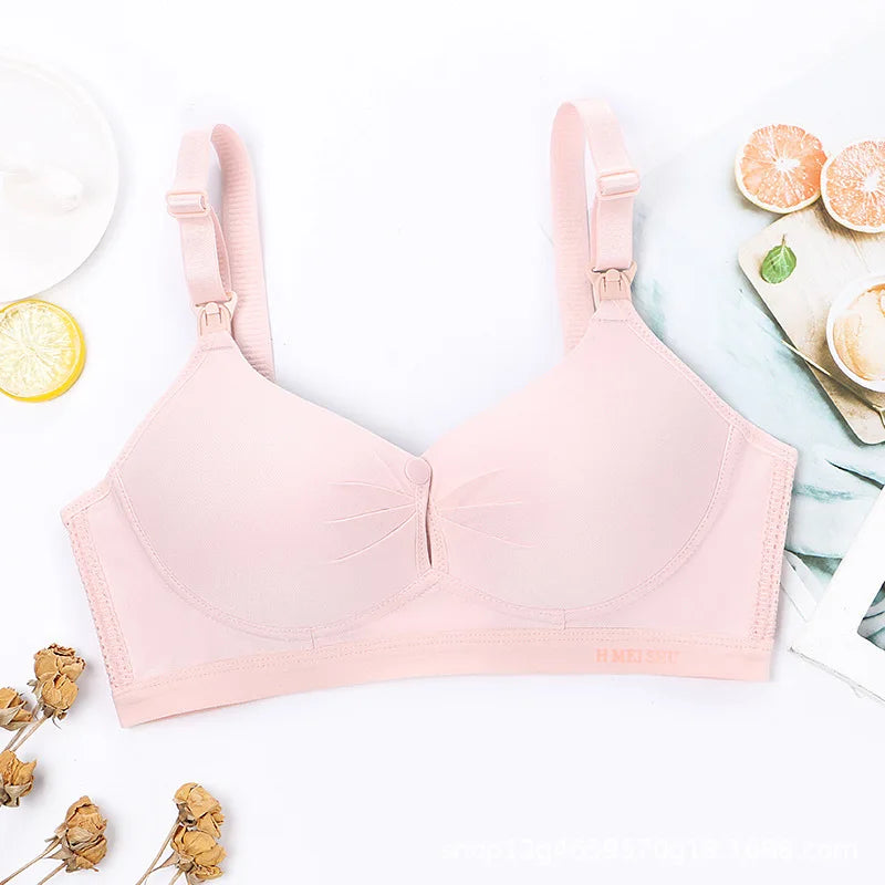 Women's Seamless  Breathable Nursing  Bra For All Seasons  Push-up  Pure Cotton  No Underwire  Maternity Sleepwear