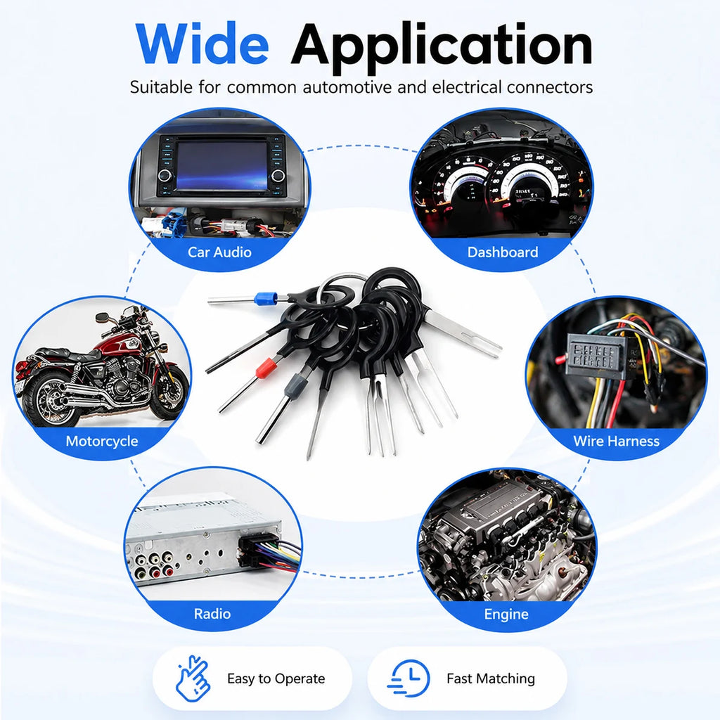 Lanke Electrical Connector Removal Tool Kit Automotive Terminal Pin Extractor Depinning Tool Set for Car Wire Harness Repair
