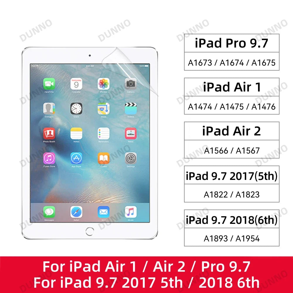 2pcs for iPad Air 2024 Pro 11/13 M4 Screen Protector Film  Paper Feel Matte PET Painting for iPad 7th 8th 9th 10th Generation