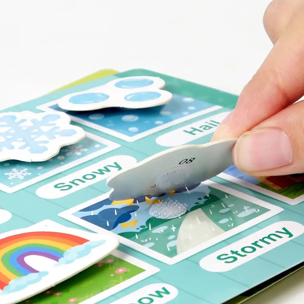 For Children DIY Hand-on Puzzle New Montessori Scene Stickers Reusable Books Cartoon Learning Cognition Toys for Kids Gift