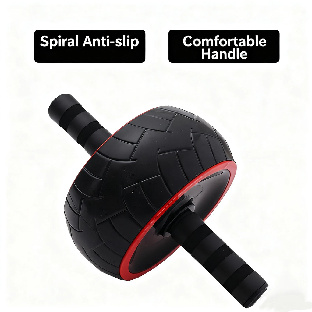 1PC Single-Wheel Mute Abdominal Wheel for Household Exercise Rubber Roller Muscle Building Core Strength Training Equipment