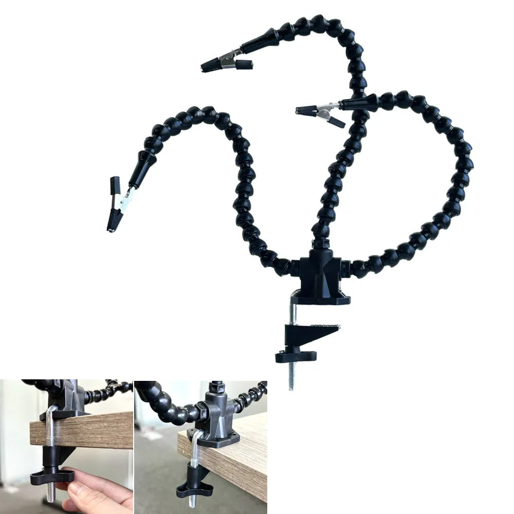 Helping Hand Third Hand Soldering Stand Flexible Arm PCB Holder Table Clip Tool Gadgets for Welding and Soldering