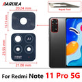 2PCS，NEW Back Rear Camera Glass Lens with Sticker Replacement Repair For Xiaomi Redmi Note 11T 11 10T 5G 10S 10 Pro Plus 5G