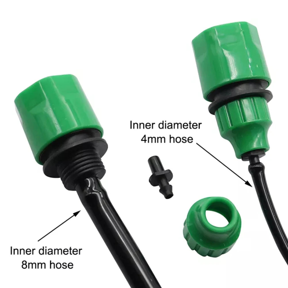 5 Pcs 4/7mm-8/11mm Plastic Garden Water Hose Quick Connector Irrigation Adapter Connector Drip Irrigation Tools