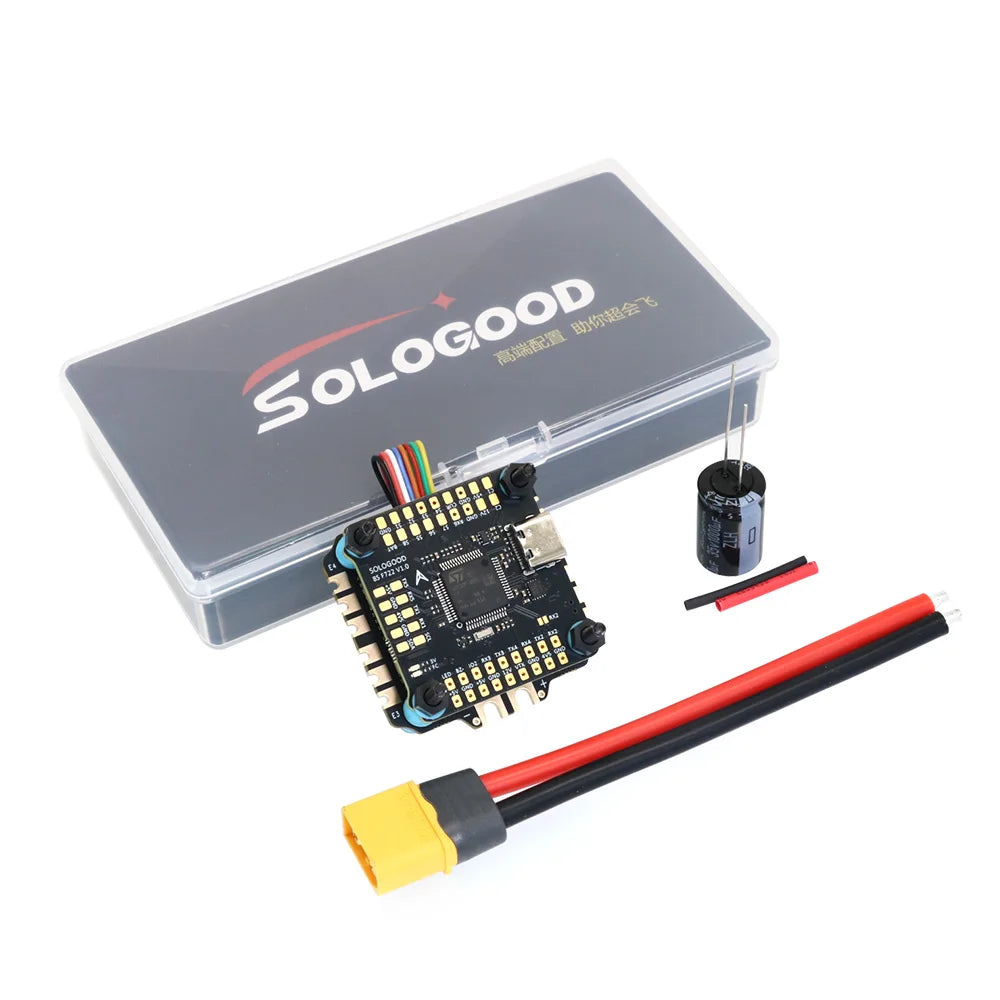 SoloGood 6S F722 60A Stack / 8S F722 60A Stack / 6S F722 80A Stack / 8S F722 80A Stack Flight Controller & BLHELI_S 4in1 ESC