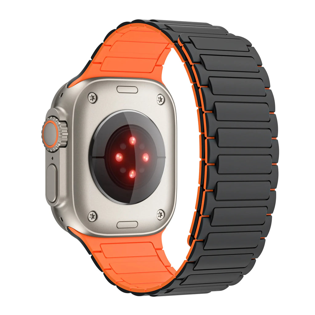 Magnetic Silicone Band for Apple Watch Ultra 3 2 49mm 46mm 42mm 45mm 44mm 40 41mm Strap IWatch Series 11 10 9 8 7 6 SE Bracelet