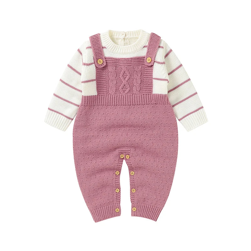 Winter Baby Rompers Autumn Casual Long Sleeve Knitted Newborn Boys Girls Jumpsuits Playsuits One Piece Infantil Overalls Clothes