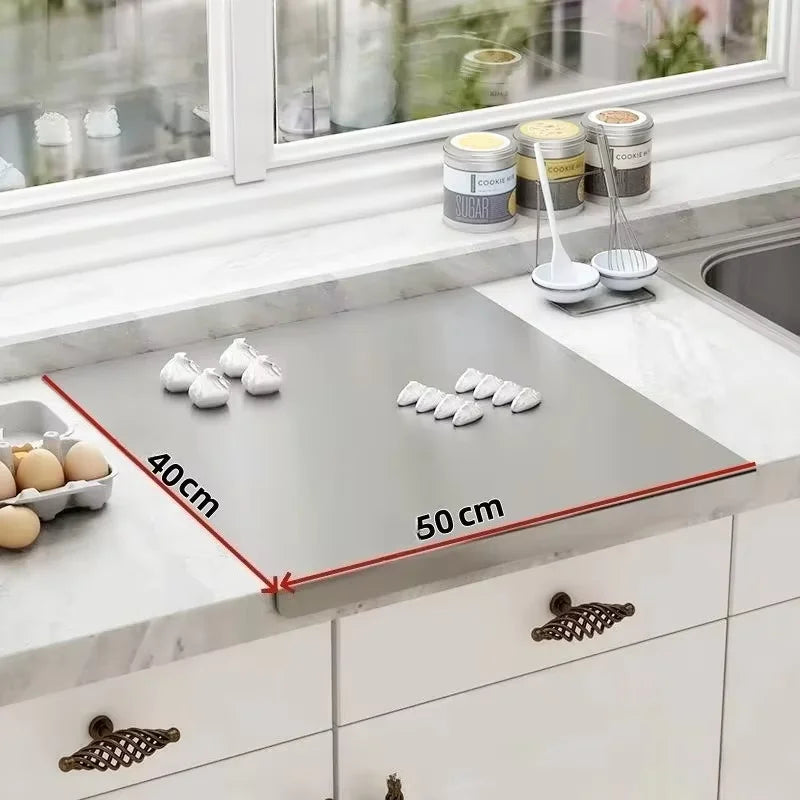This Stainless Steel Kitchen Cutting Board Is Easy To Clean, Double-sided and Versatile Suitable for Handling Kitchen Vegetables