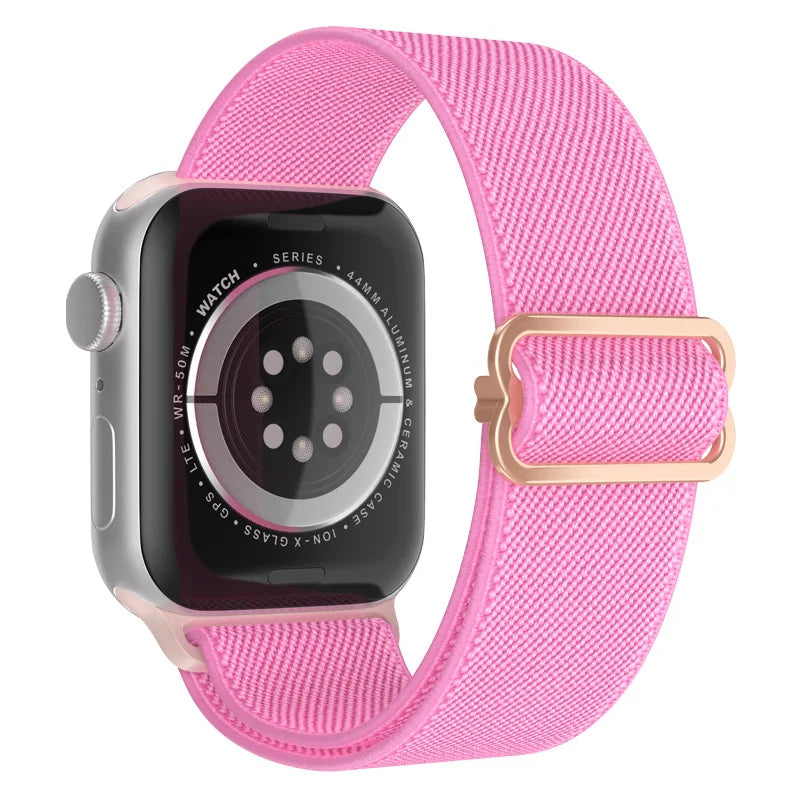 Scrunchie Strap for Apple watch Ultra 49mm band 45mm 44/46mm 41mm Adjustable Nylon Loop bracelet iWatch serie se 6 7 8 9 10 11