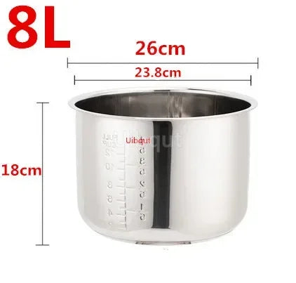 304 stainless steel rice cooker inner container Non stick Cooking Pot Replacement Accessories kitchen food Rice Cooker liner