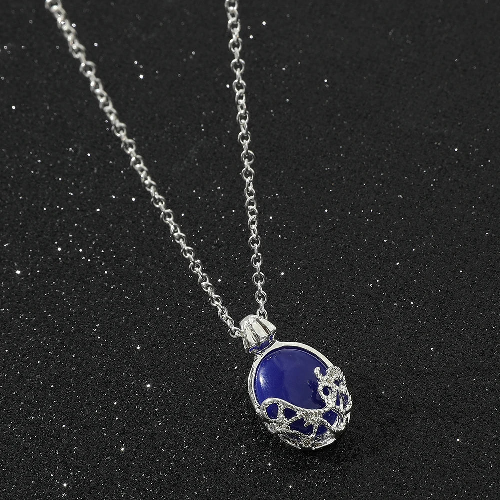 Popular Movie Vampire Diaries Necklace Elena Gilbert Vervain Romantic Crystal Pendant Necklace For Women Charm Jewelry