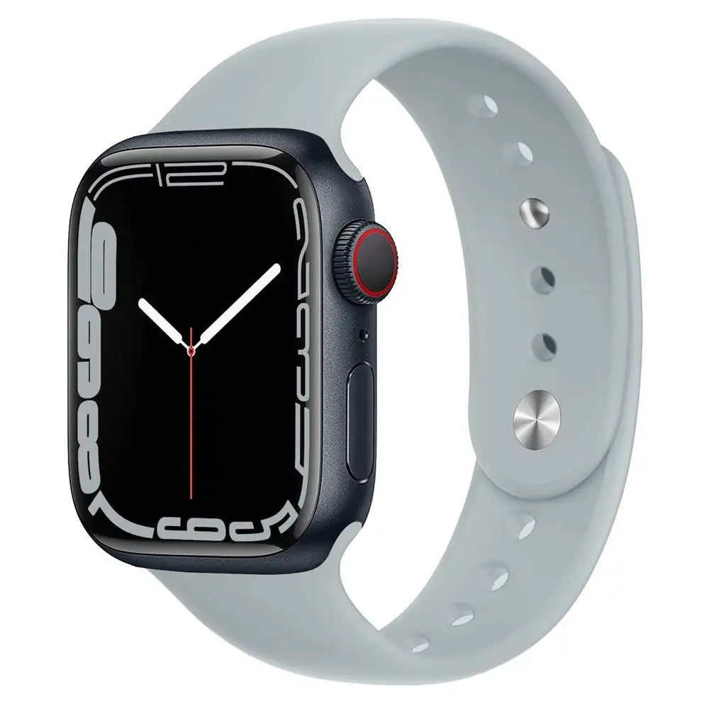 Silicone For Apple Watch Band 44mm 40mm 45mm 41mm 42mm 38mm 49mm 41 44 45 mm Bracelet IWatch Series 7 6 5 4 3 SE 8 Ultra Strap