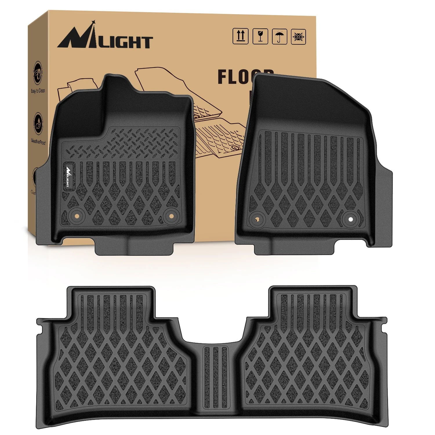 Nilight Custom Fit TPE Floor Mats All Weather Waterproof Heavy Duty Car Floor Liners for Nissan Altima 2007-2025 Rogue 2014-2025 Pathfinder 2013-2025 Murano 2019-2025 Sentra 2014-2025 Titan Titan XD Frontier Ariya Kicks Armad