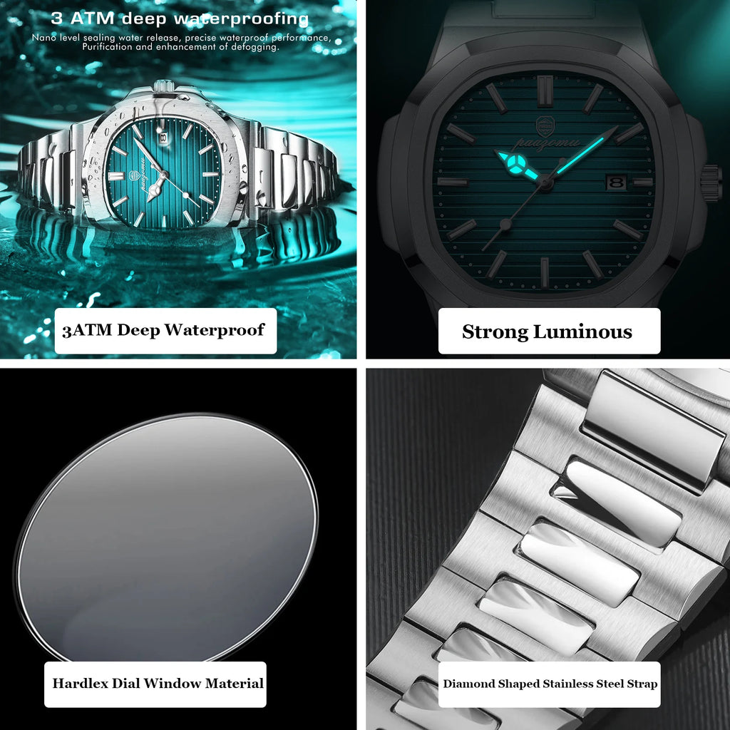 2026 New Men Watch Quartz Waterproof Male Clock Business Watch Mens Watches Top Brand Luxury Watch Men Chronograph reloj hombre