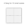MOES 4 Gang Tuya ZigBee Wireless 12 Scene Switch Push Button Controller Battery Powered Automation Scenario for Tuya Devices