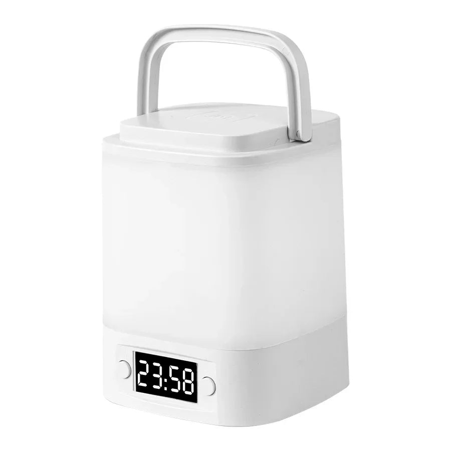 Touch Dimmable LED Night Lamp with Remote Clock Time Display or Not Eye Protection Reading Lamp Bedside Night Light Rechargeable