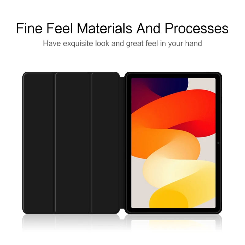 AJIUYU For Xiaomi Redmi Pad SE Case 11 inch 2023 Tri-Folding Flip Stand Cover For Redmi Red Mi Pad SE Tablet Auto Sleep Cover