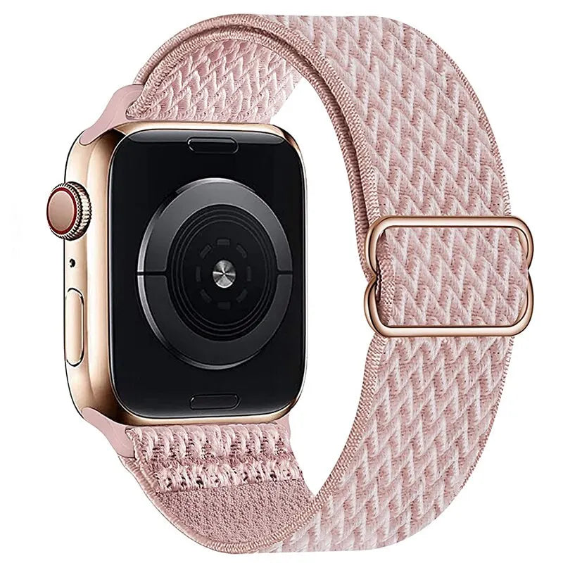Scrunchie Strap for Apple watch Ultra 49mm band 45mm 44/46mm 41mm Adjustable Nylon Loop bracelet iWatch serie se 6 7 8 9 10 11