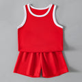 2/4Pcs Summer Children's Quick-drying Sports Suit Boys Casual Ball Sleeveless T-shirt Girls Joker Mixed Color Combination Shorts