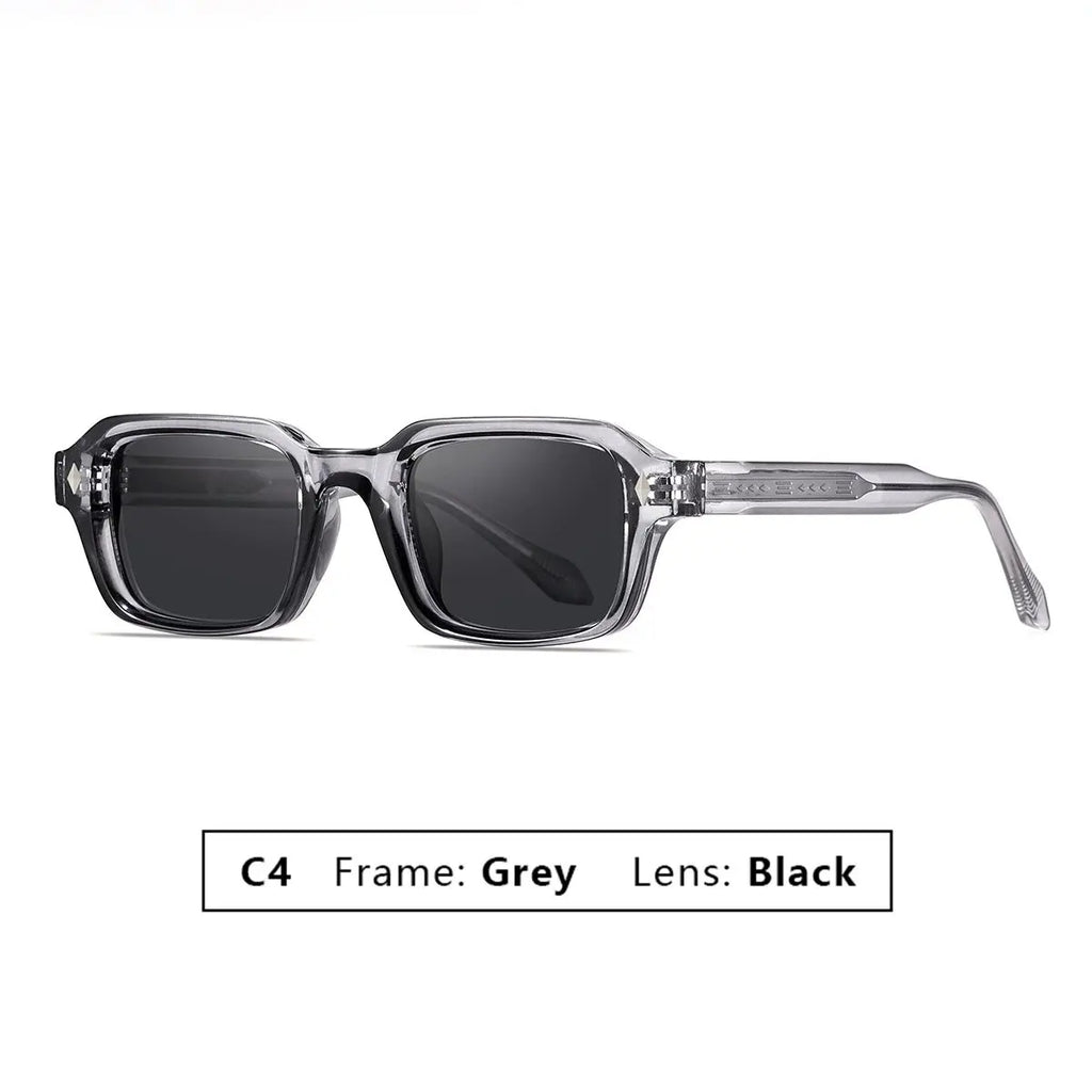 2025 New Small Square Frame Men's Sunglasses High Quality Propionic Acid Pin Technology Fashion Women Shades Punk Eyewear
