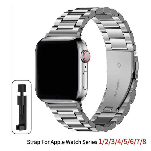 Stainless Steel Strap For Apple Watch Band 45mm Ultra 49mm 41mm 40mm 44mm Strap Metal Bracelet For Iwatch Series 9 10 46mm 42mm