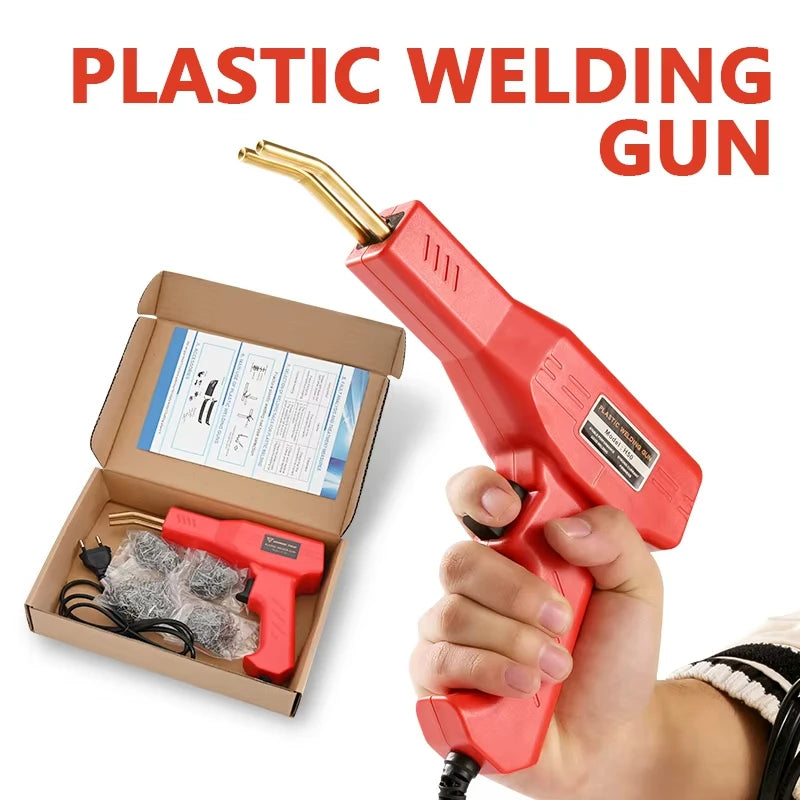 220v/110v Plastic Welder, Hot Stapler, Car Plastic Bumper Repair Tool, Home DIY Welding Gun With 200Pcs 4 Types Welding Nails