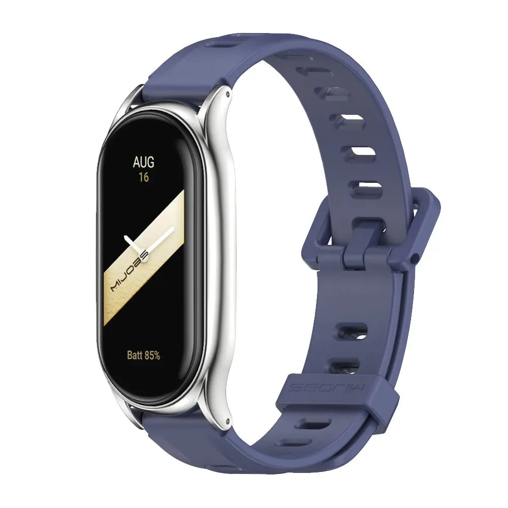 For Mi Band 10 9 8 7 6 5 Strap Silicone Wristband for Mi Band 9 Leather Strap For Mi band 8 Bracelet MiBand Metal Wristbands