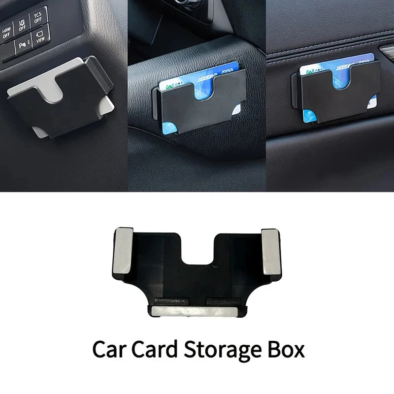 Newest Car Mounted Card Holder Voucher Storage Box Car Refueling High-Speed Card Slot Card Holder Creative Utensils Auto Storage