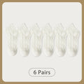 6 Pair Women Is Summer Thin Gradient Solid Cotton Simple Sweet Cute Socks Comfortable Wood Ear Edge Lolita Fashion Wear