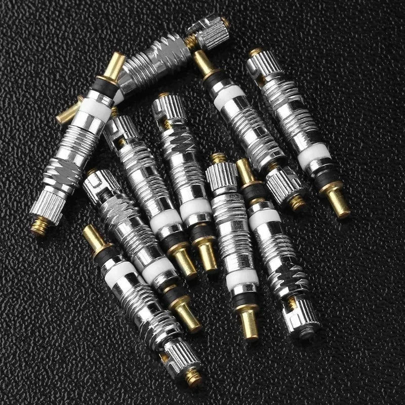 20 Detachable Presta Valve Cores CNC Brass for Mountain Bike Road Bikes, Inner Tube Repair Parts