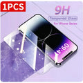 3-1Pcs Tempered Glass For iPhone 18 17 12 13 14 15 Pro Max 11 XR Screen Protector Glass HD Crystal 9H Anti Scratch Case Friendly