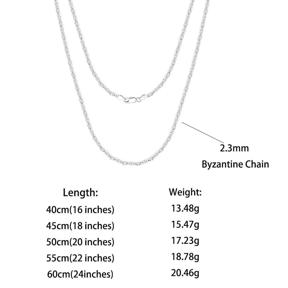 ORSA JEWELS 925 Sterling Silver Chain Necklaces Fashion Party for Men Women DIY Jewelry Simple High Quality 16-24 Inch Wholesale