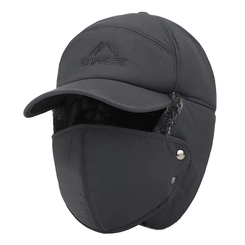 Winter Warm Thickened Artificial Fur Baseball Hat Men's and Women's Skiing Soft Extreme Cold Hat Fishing Hat Outdoor