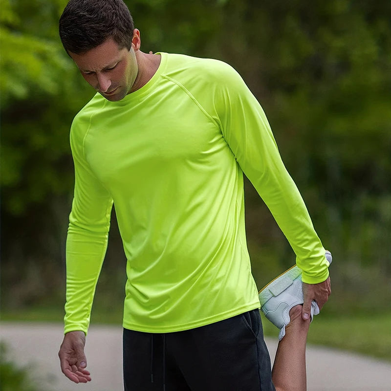 Men's Sun Protection shirts Summer UPF 50+ Long Sleeve Quick Dry Men Shirts Breathable Hiking Fish Performance Tops UV-Proof