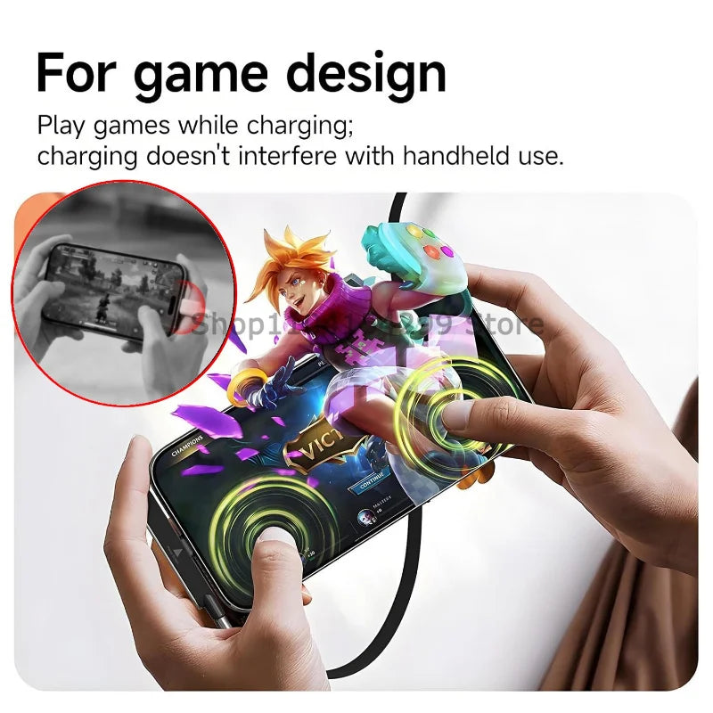 240W Charge Wire Bracket with Invisible Support Foldable Phone Holder USB Type C Flat Charger Charging Cable C Kick Cable Stand