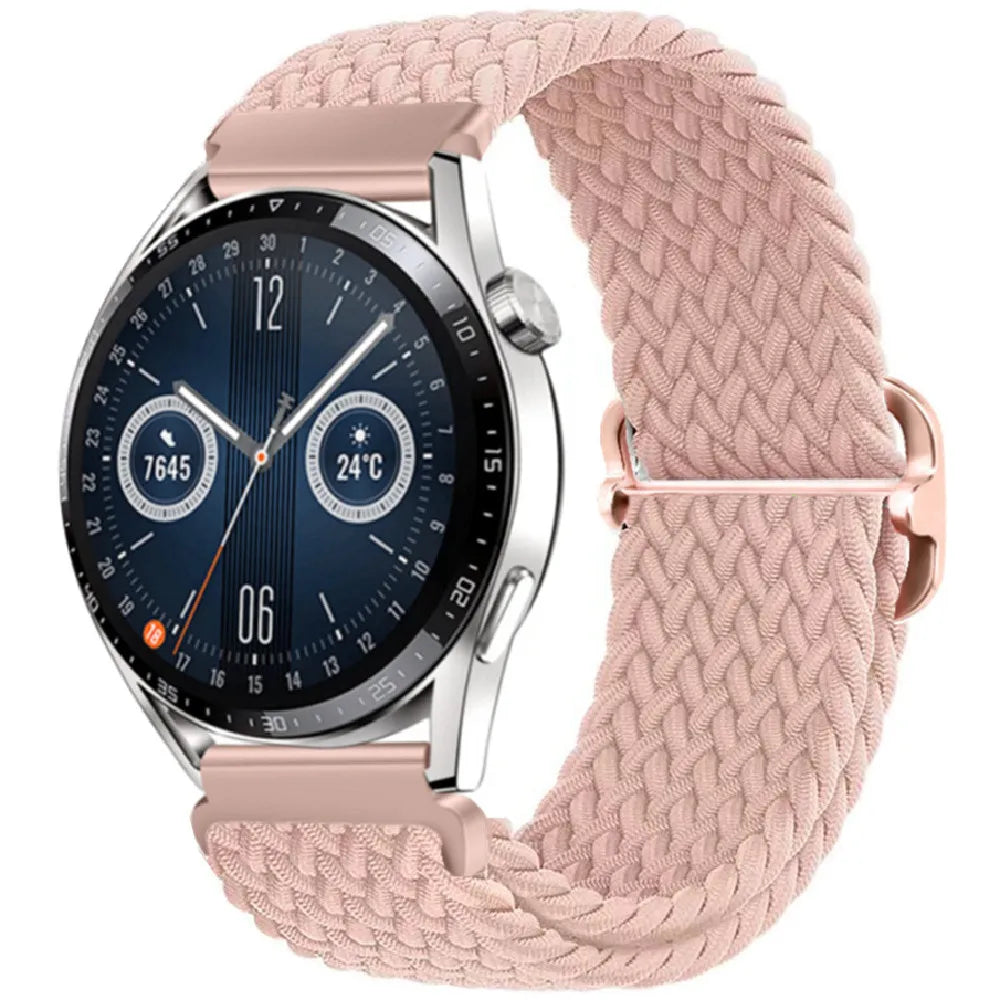 20mm 22mm Braided Solo Loop Strap For Samsung Watch 5/4/3 Active 2/Huawei Watch 3/GT Nylon Elastic Bracelet Amazfit GTR/GTS Belt