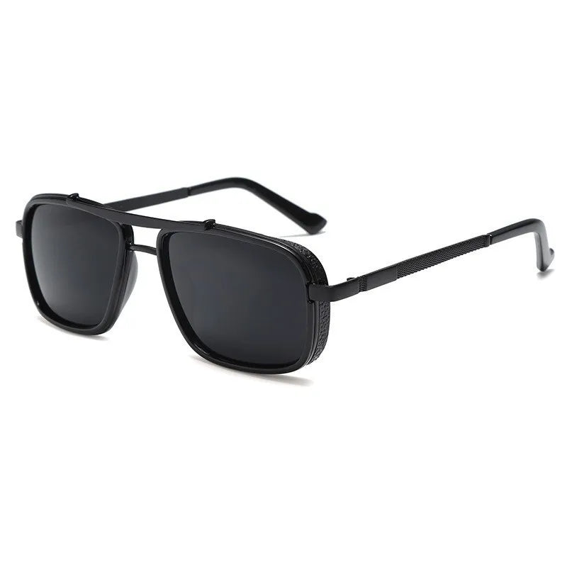1/2/3PCS New Style Stylish  Retro Car Sunglasses Thickened Double Beam Punk Men's Metal Sunglasses 877
