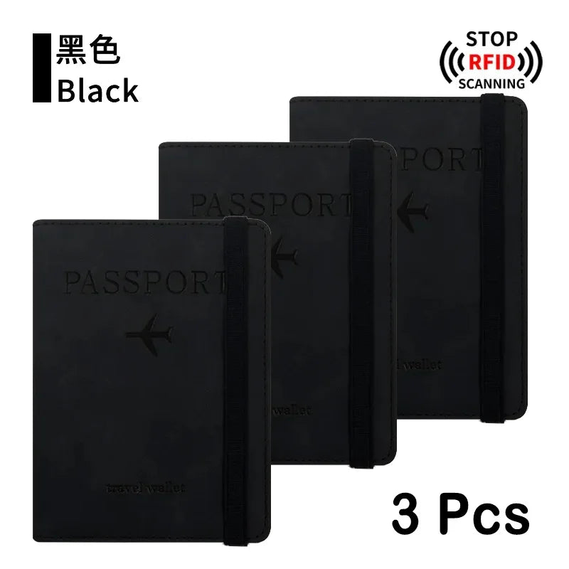 Rfid Blocking Protection Travel Passport Credit Holder Cover Case Business PU Leather Women Men Ticket Protective Accessories